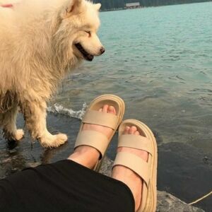 Zara rubberized platform sandals